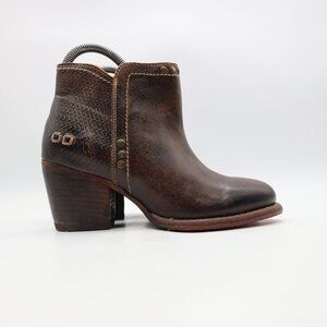 Bed Stu Cobbler Series Yell Women's Size 6.5 Brown Leather Ankle Boots